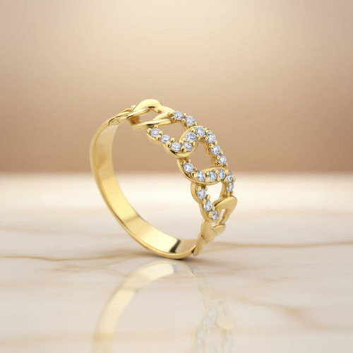 Anello groumette cuori oro - anello,