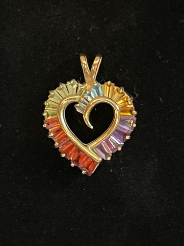 Ciondolo cuore oro giallo - giallo, 14k