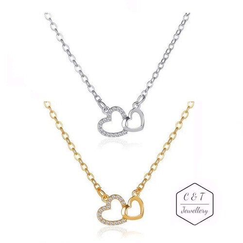 Ciondolo doppio cuore con - cuore,