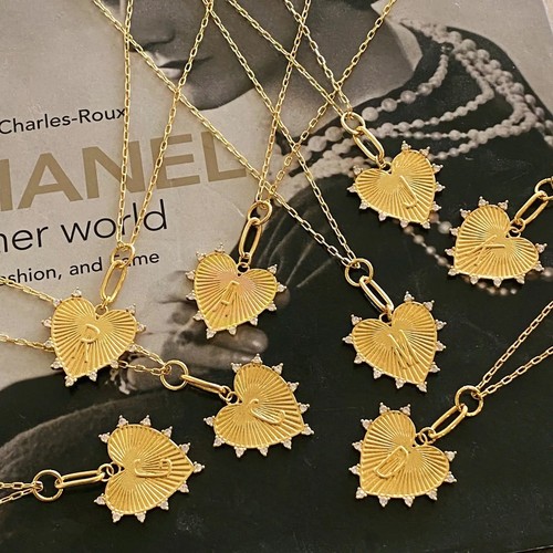 Collana con cuore iniziale - , da