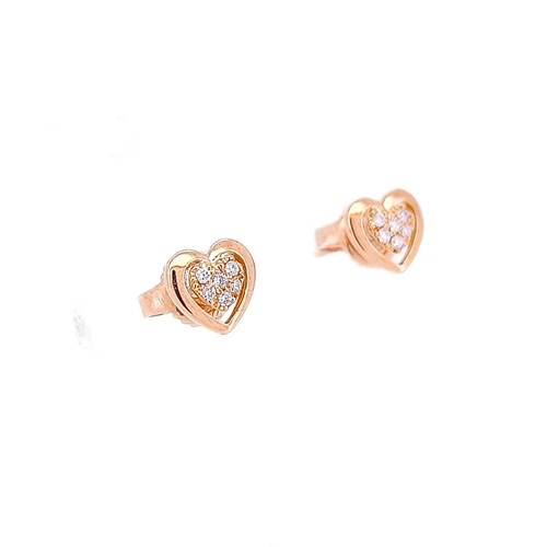 Orecchini donna cuori oro rosa - donna,