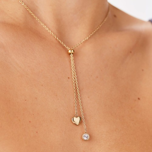 Sagapo collana cuore punto - cuore,