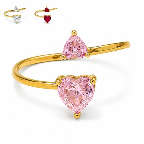 Anello donna acciaio cuori