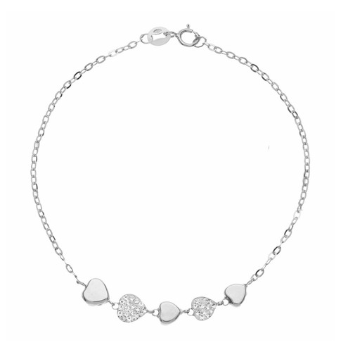Bracciale oro bianco con - bracciale,