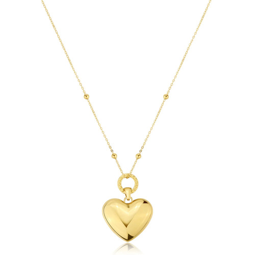 Collana cuore bombato donna - cuore,