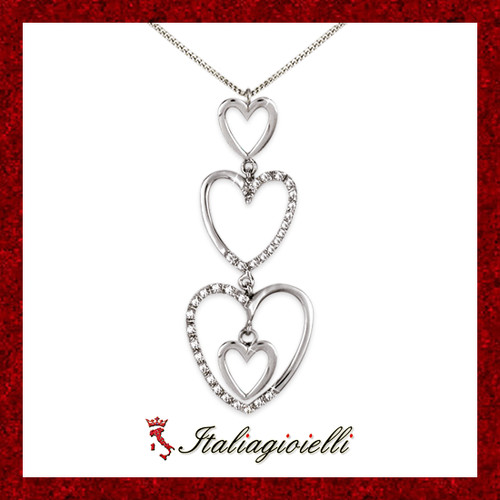 Collana trilogy cuori - collana, donna