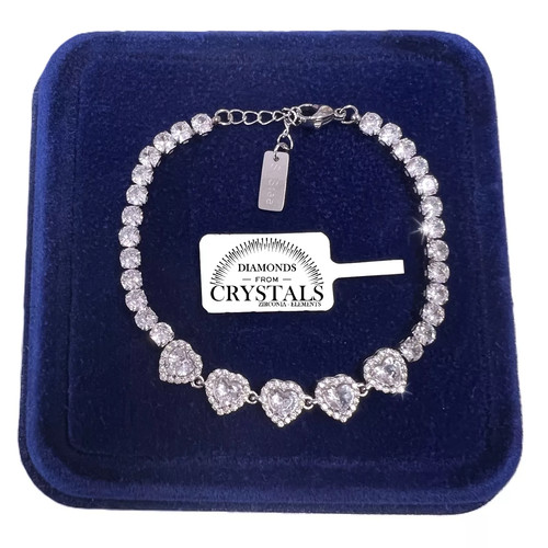 Bracciale tennis cuore - bracciale,