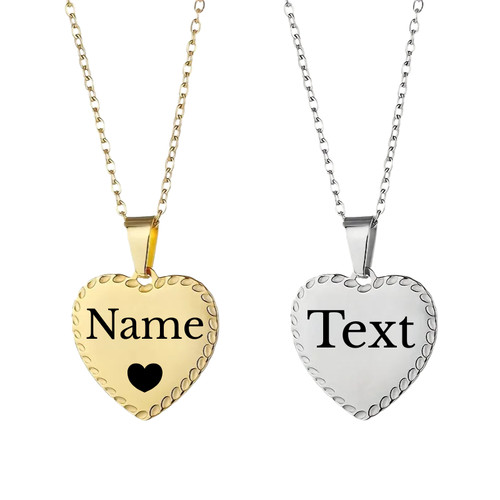 Collana donna cuore acciaio