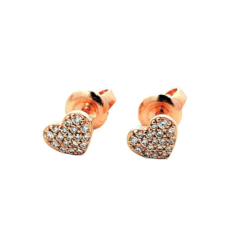Orecchini cuori diamanti oro - cuori,