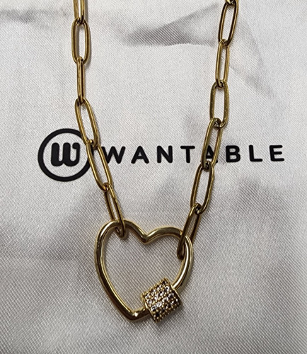 Collana catena cuore placcata